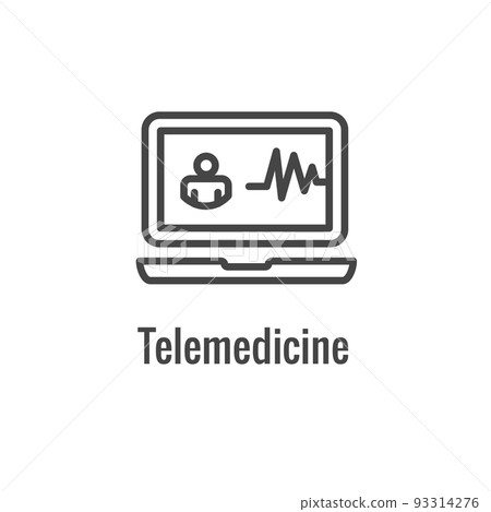 Digital Health Icon w Wearable Technology or Mobile / Tablet image 93314276