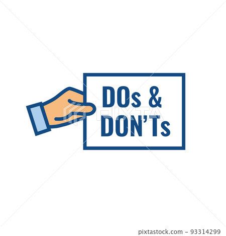 Do and Dont or Good and Bad Icons w Positive and Negative Symbols 93314299