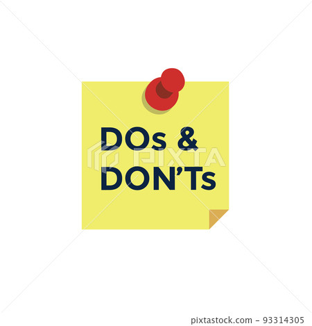 Do and Dont or Good and Bad Icons w Positive and Negative Symbols Do and Dont or Good and Bad Icons w Positive and Negative Symbols 93314305