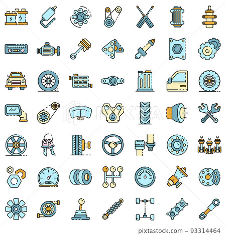 Free Vectors  Car supplies icon collection