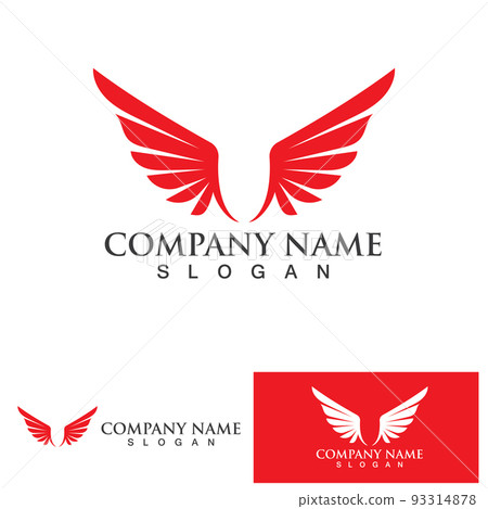 Wing red bird Logo Template vector - Stock Illustration [93314878] - PIXTA
