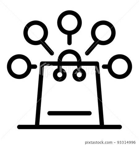 Marketing sales icon, outline style Marketing sales icon, outline style 93314996