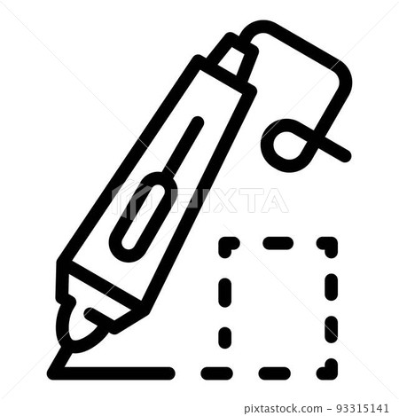 3d doodler pen icon, outline style 93315141