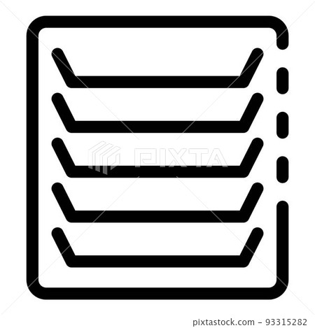 Air duct cover icon, outline style Air duct cover icon, outline style 93315282