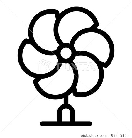 Multi blade propeller icon, outline style 93315303