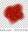 Strawberry drip jam splash. Melt syrup blob, red strawberry jelly or confiture, liquid  flow. Isolated on transparent background. Vector illustration 93315358
