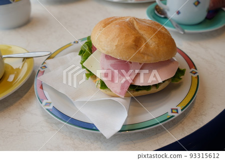 Ham sandwich with lettuce Ham sandwich with lettuce 93315612
