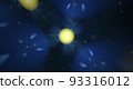 Fractal abstract background, blue and yellow colours 93316012