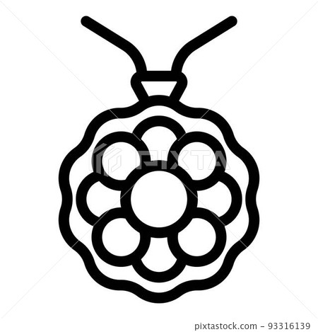 Medal necklace icon, outline style 93316139