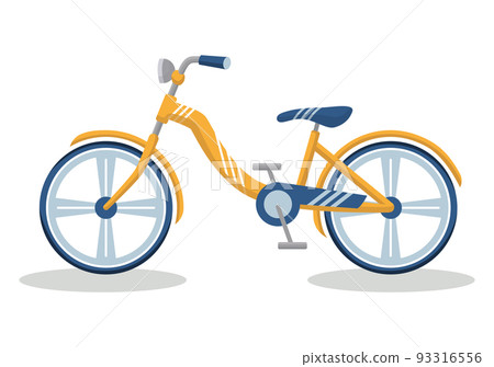 Kid bicycle retro frame type or form. Colorful children children bike, transport for sport or travel. Vector isolated cycle fun toy for child in flat cartoon style on white background Kid bicycle retro frame type or form. Colorful children children bike, transport for sport or travel. Vector isolated cycle fun toy for child in flat cartoon style on white background 93316556