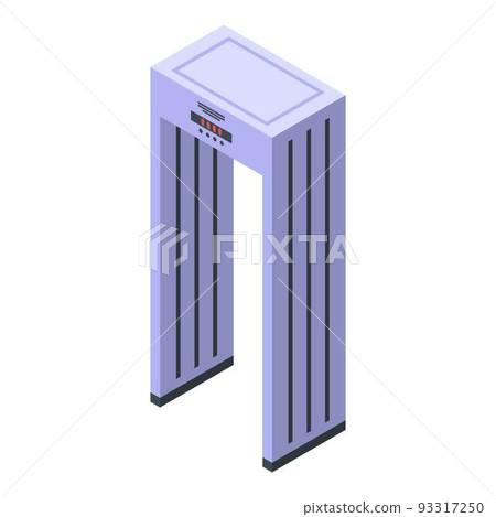 Scanner gate icon, isometric style 93317250