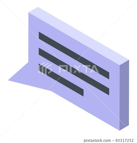 Personal guard chat icon, isometric style 93317252