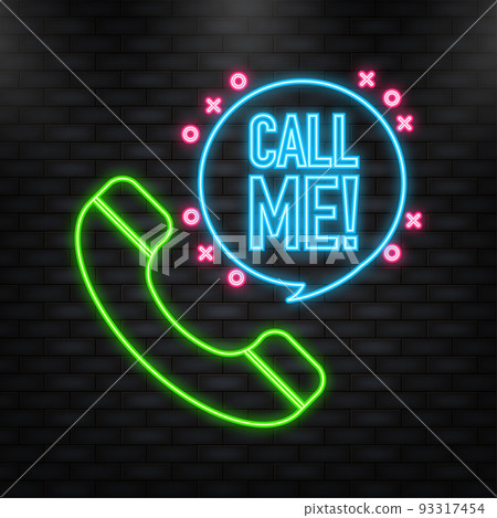 Call me concept with phone icon. Abstract art background vector. Vector design 93317454
