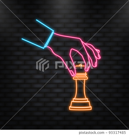 Chess step, great design for any purposes. Business strategy. Vector minimalist background Chess step, great design for any purposes. Business strategy. Vector minimalist background 93317485