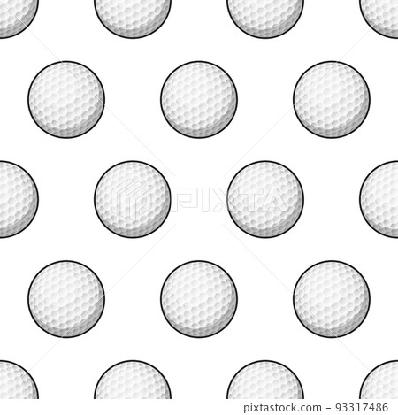 Golf ball. Sport game tournament. League team and fan club. Vector illustration. Golf ball. Sport game tournament. League team and fan club. Vector illustration. 93317486