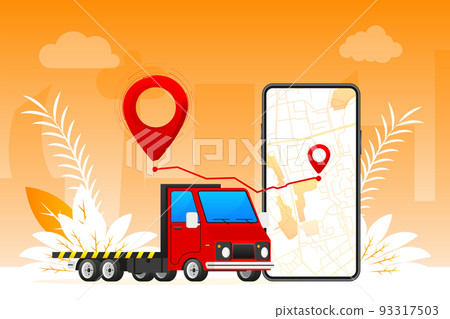 Car Service and Roadside Assistance. Car towing truck Car Service and Roadside Assistance. Car towing truck 93317503