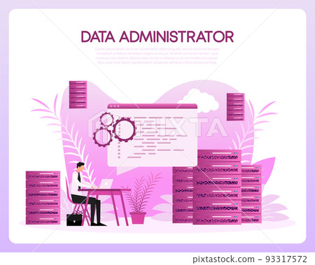 Data administrator people, great design for any purposes. Finance isometric. File management 93317572