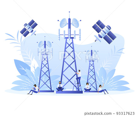 Wireless network. High-speed mobile Internet, signal, network. Wireless network. High-speed mobile Internet, signal, network. 93317623