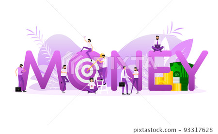 Money people in flat style. Stock vector illustration. Money people in flat style. Stock vector illustration. 93317628