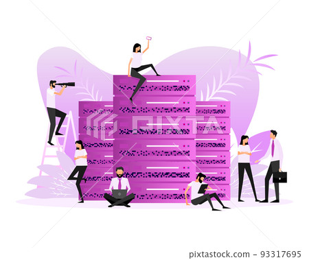 Data center people. Vector illustration digital design Data center people. Vector illustration digital design 93317695