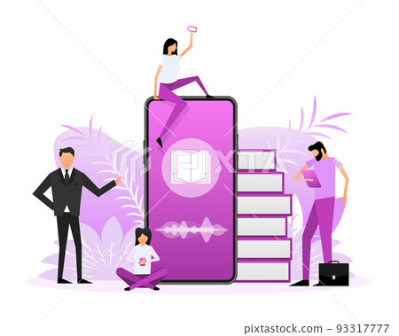 Flat library with people, great design for any purposes. Digital marketing concept Flat library with people, great design for any purposes. Digital marketing concept 93317777