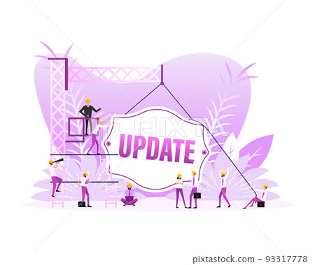Time to update sign door, many people. Vector illustration Time to update sign door, many people. Vector illustration 93317778