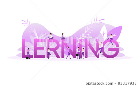 Learning people in flat style. Design template vector. Flat vector illustration Learning people in flat style. Design template vector. Flat vector illustration 93317935