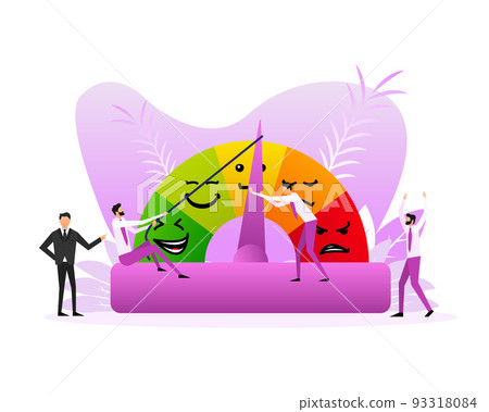 Feedback vector concept with flat people. Rank,... - Stock Illustration ...
