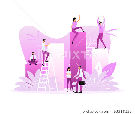 Social media marketing. Flat illustration. Isometric illustration. Flat design 93318133