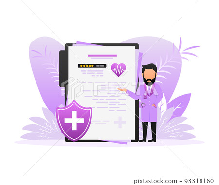 Flat medical insurance people for concept design. Health insurance concept Flat medical insurance people for concept design. Health insurance concept 93318160