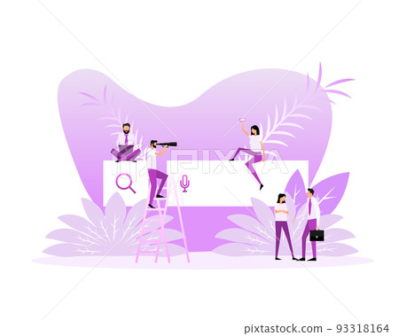 Search people. Flat concept isometric illustration, search in search engines Search people. Flat concept isometric illustration, search in search engines 93318164