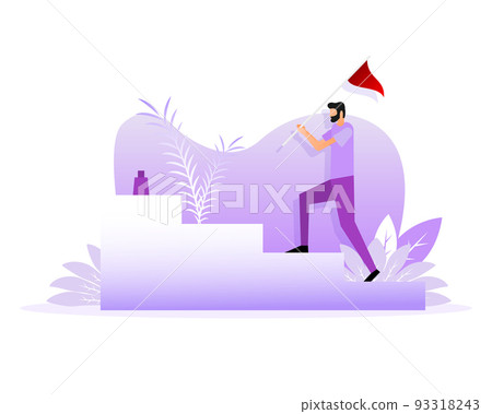 Go forward people. Flat design. Flat icon with go forward people 93318243