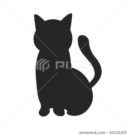 Cat vector icon. Cat silhouette symbol. Linear style sign for mobile concept and web design. House animals symbol logo illustration. vector graphics - Vector. EPS 93318305