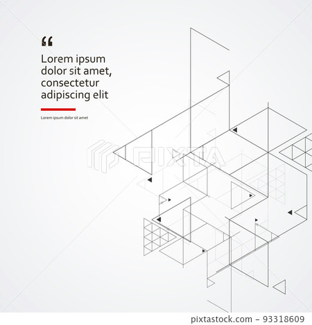 Abstract pattern technology banner. Connecting lines and dots. Hexagon and triangles design. Construction element network. Chemical strand illustration Abstract pattern technology banner. Connecting lines and dots. Hexagon and triangles design. Construction element network. Chemical strand illustration 93318609