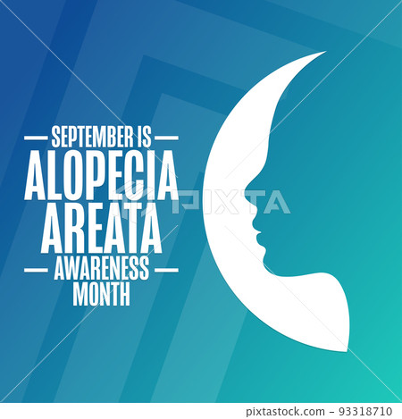 September is Alopecia Areata Awareness Month. Holiday concept. Template for background, banner, card 93318710