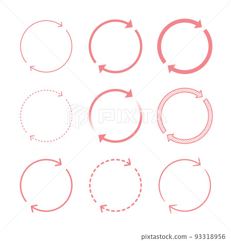 Set of arrows in the shape of a tomoe rotation, phase, process, cycle, repeat, cycle Set of arrows in the shape of a tomoe rotation, phase, process, cycle, repeat, cycle 93318956