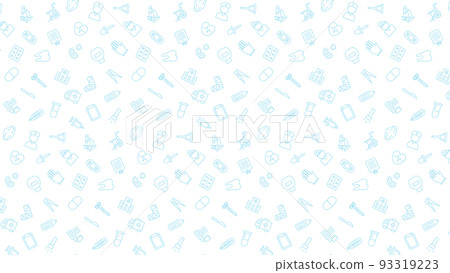 水平迷你醫學圖案插圖（無背景） 93319223