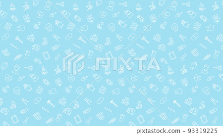 Horizontal mini medical pattern illustration Horizontal mini medical pattern illustration 93319225