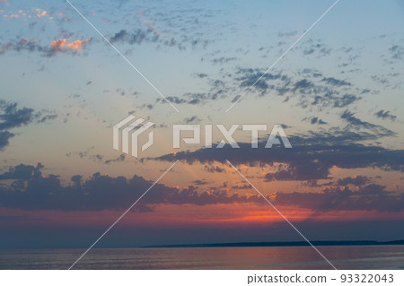 Beautiful beach scenery with waves and sandy beach Beautiful beach scenery with waves and sandy beach 93322043