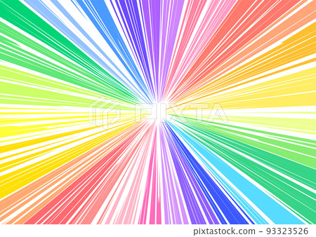 Concentrated line sunburst radiation background like a rainbow flash 93323526