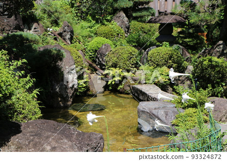 Japanese garden with a pond Japanese garden with a pond 93324872