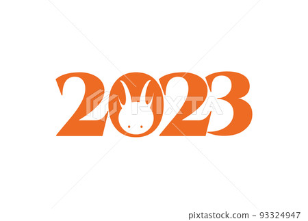 2023 年簡單的新年賀卡 93324947