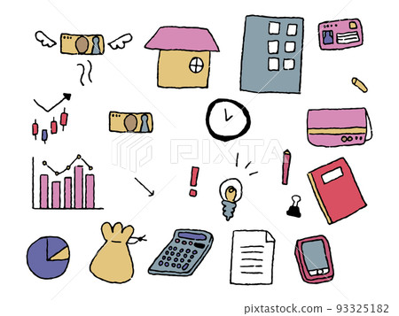 Housing and finance related icon set Housing and finance related icon set 93325182