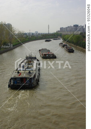中國蘇州 有運河的風景 一條貫穿長江下游大城市的運河，也被稱為東方威尼斯 93326048