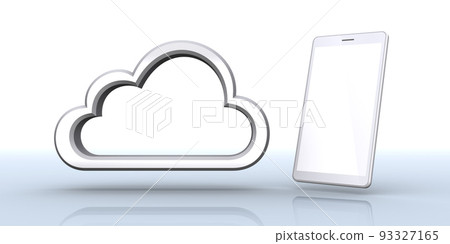 Cloud icons and cloud computing images for smartphones and mobile devices 93327165