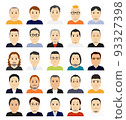 Avatar icon of a chubby middle-aged man in front 93327398