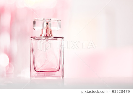 Perfume bottle on glamour background, floral feminine scent, fragrance and eau de parfum as luxury holiday gift, cosmetic and beauty brand present concept 93328479