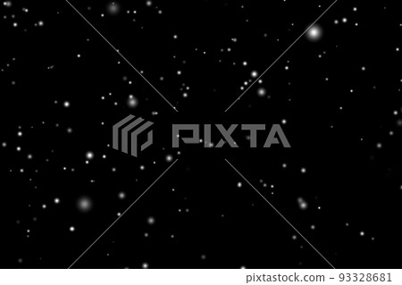 White snow overlay layer on black background, snowflakes bokeh and snowfall for Christmas and holiday design concept 93328681