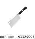 Large sharp cleaver knife kitchenware vector 93329003