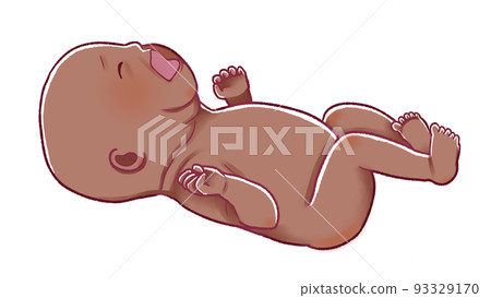 Newborn baby illustration material 93329170